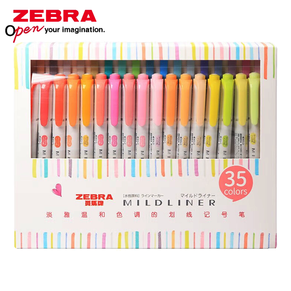 Set Highlander 35 warna ZEBRA - Zebra Pen Mildliner ulasan dan harga