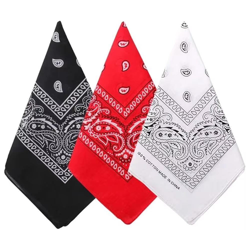 Bandana Blank White - Syal Hip Hop Motif Koboi dan