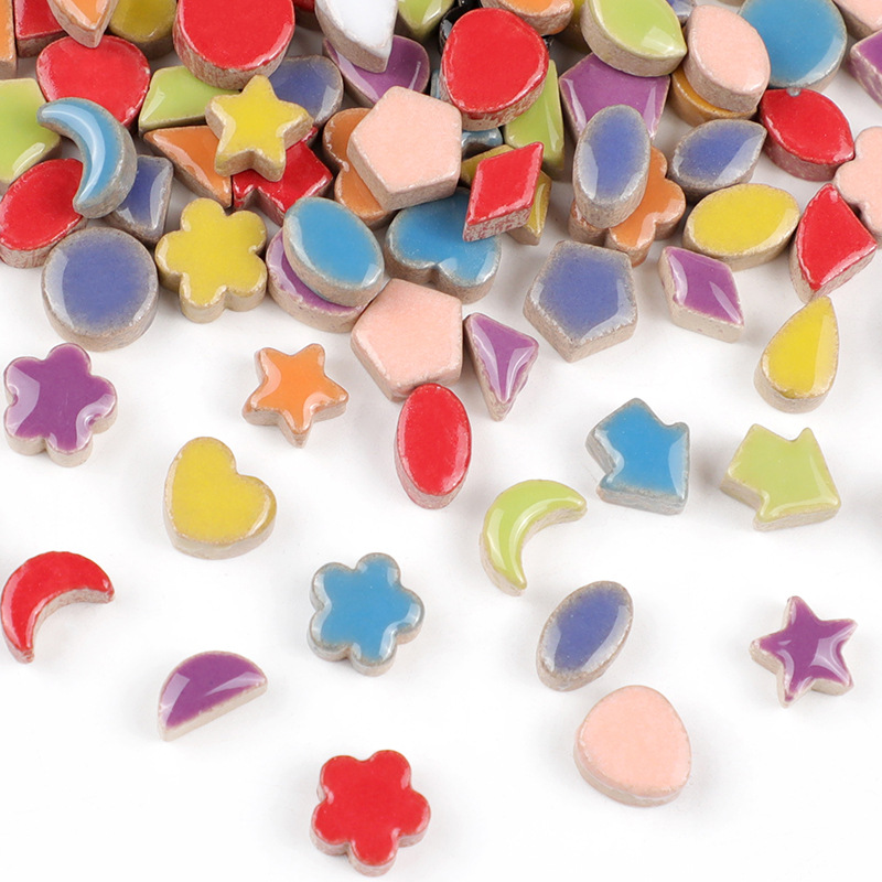50g 1cm Ubin Mosaik Keramik Mu - Ceramic Tile Blank ulasan dan harga