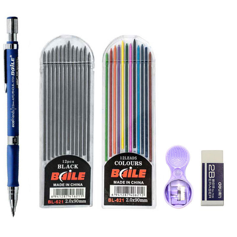 Set Pensil Mekanik 2.0Mm 2B Pe - Door Mat Blank ulasan dan harga