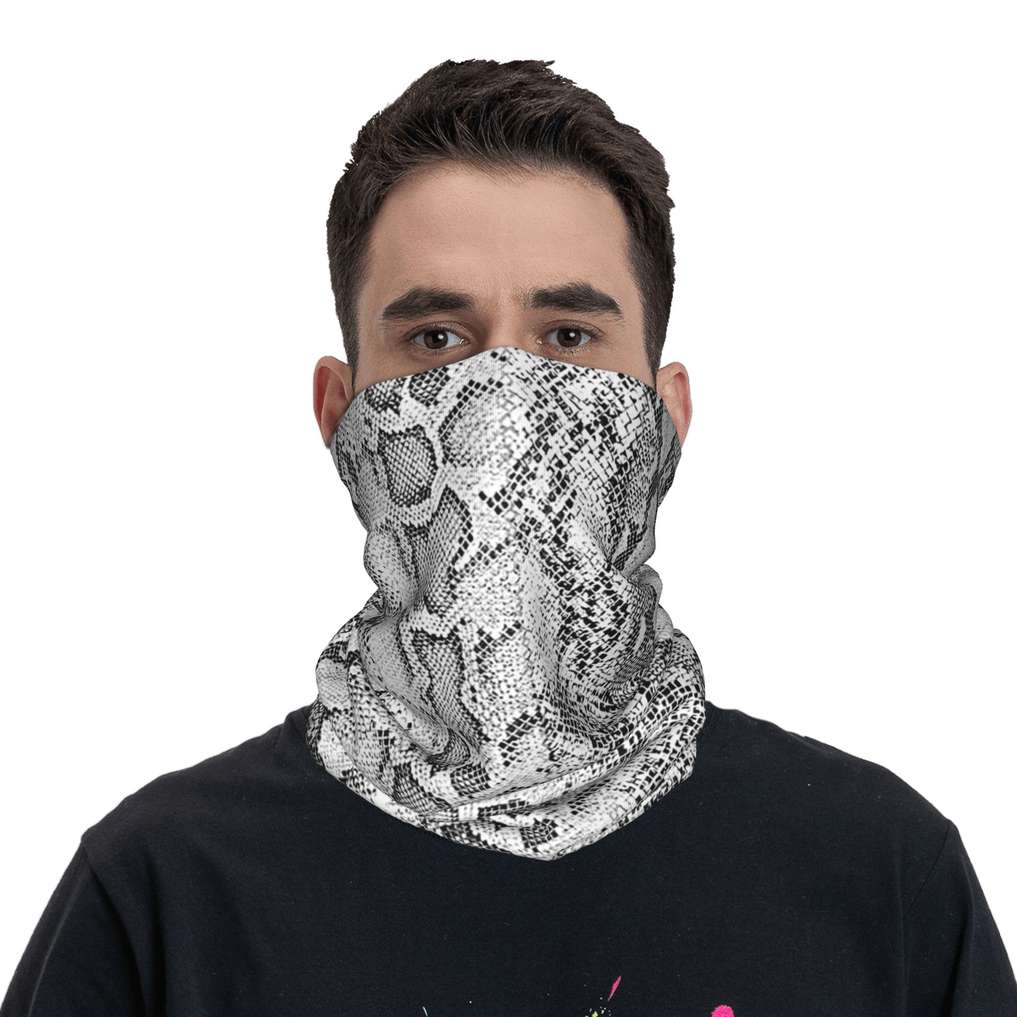 Bandana Pola Kulit Ular Abu-ab - Bandana Blank White ulasan dan harga