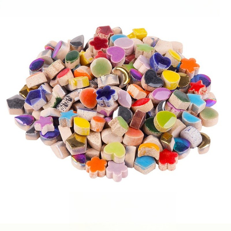 50g 1cm Ubin Mosaik Keramik Mu - Ceramic Tile Blank ulasan dan harga
