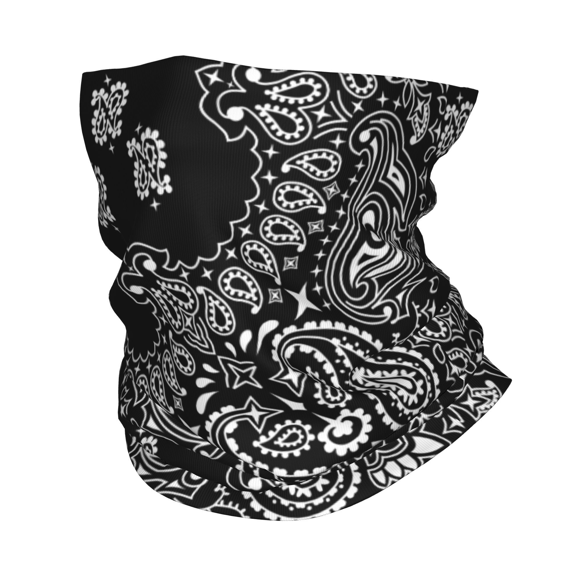 Kustom Hitam dan Putih Paisley - Bandana Blank White ulasan dan harga