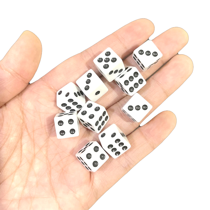 Grosir 1000pcs Dots Dadu 10mm  - Puzzle Blank White ulasan dan harga
